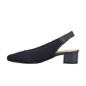 Vaneli Navy Mesh Slingback Heels